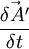 \frac{\vec{\delta A'}}{\delta t}